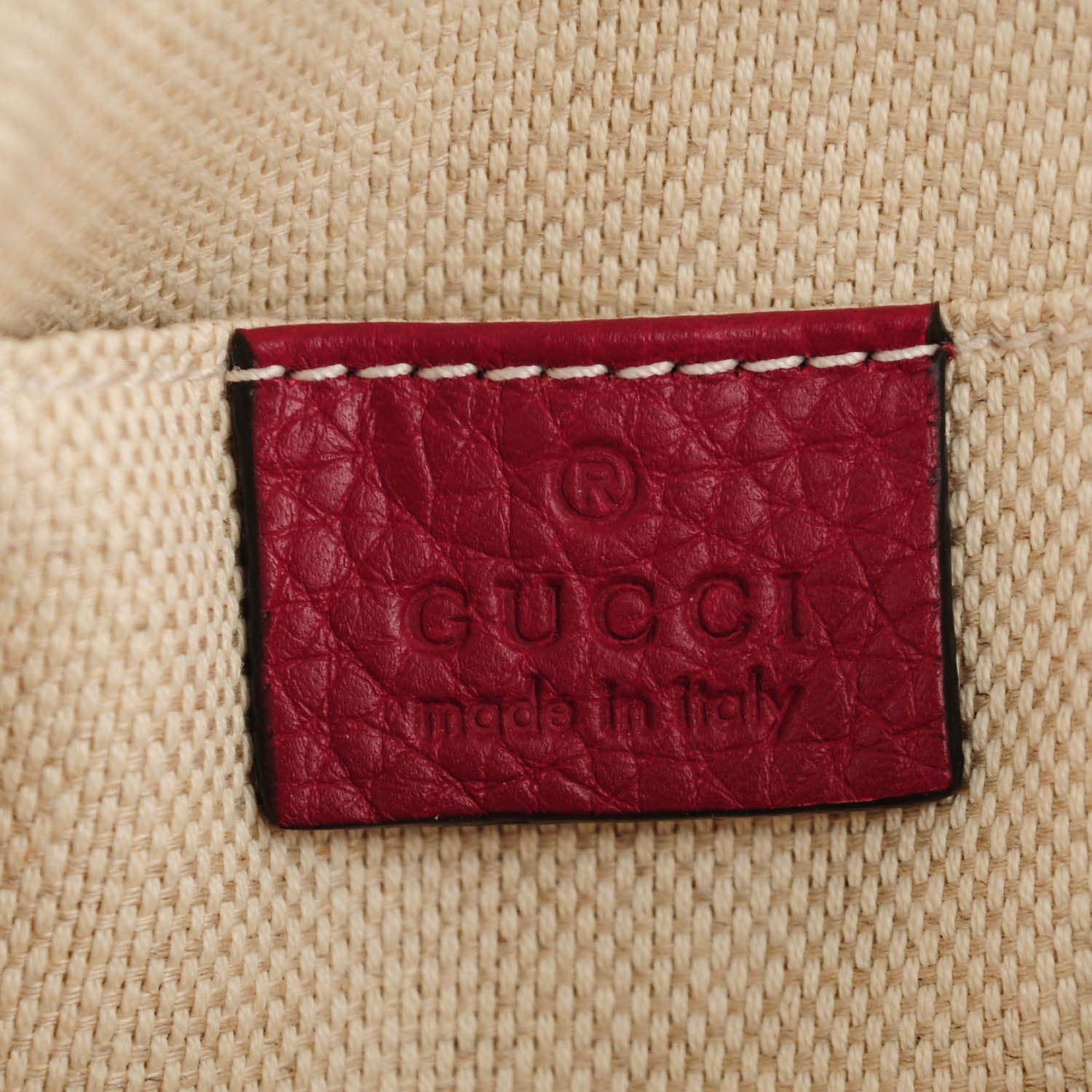 Gucci Pebbled Calfskin Studded Small Soho Disco Bag Soft Burgundy 6 of 7