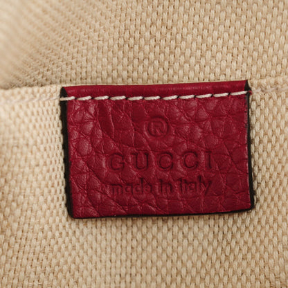 Gucci Pebbled Calfskin Studded Small Soho Disco Bag Soft Burgundy 6 of 7