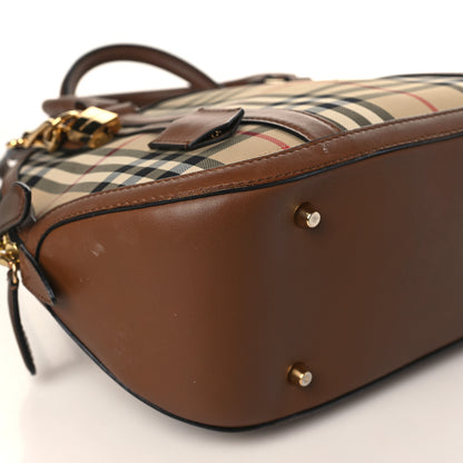 Burberry Horseferry Check Small Orchard Bowling Bag Tan 7 of 11