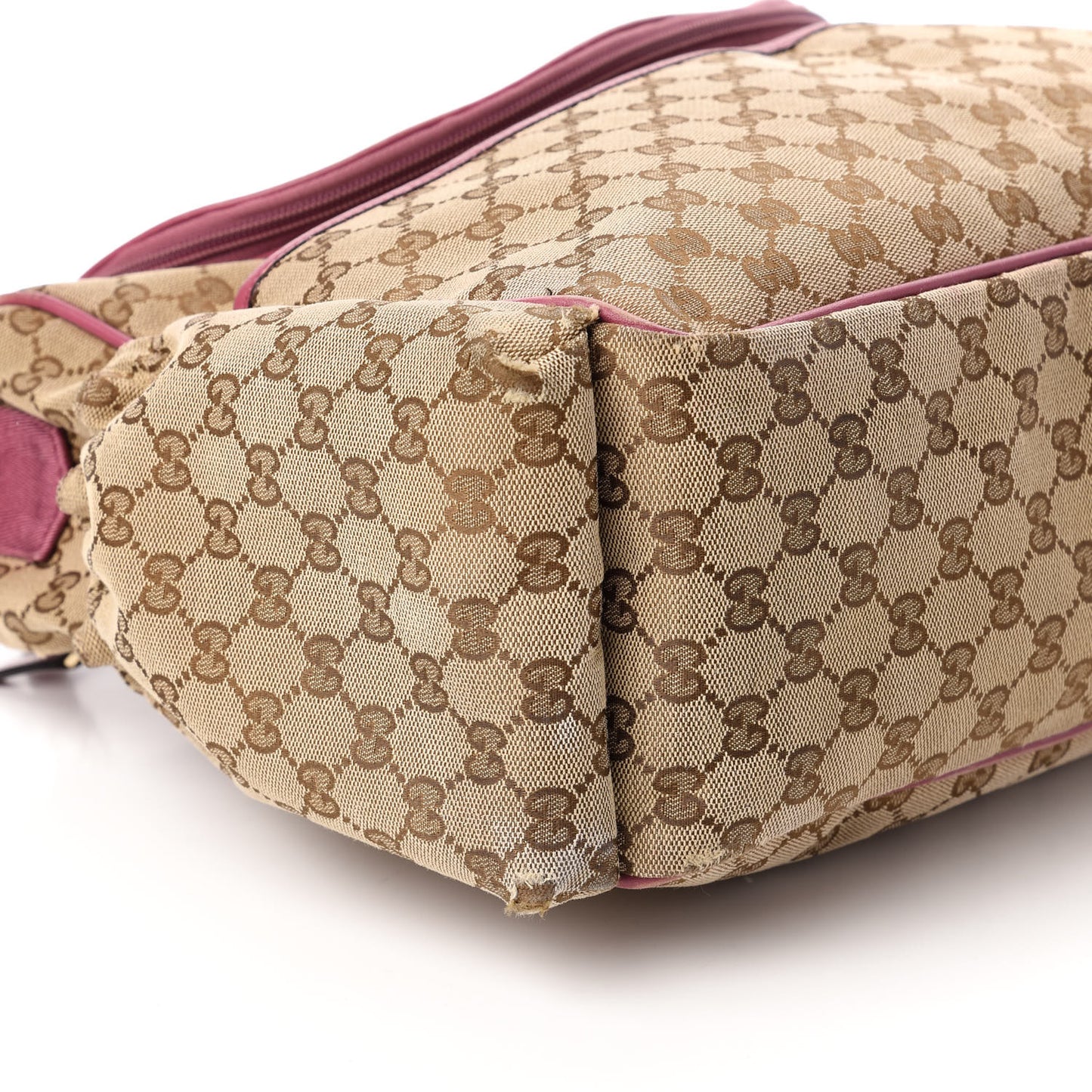 Monogram Margaux Calfskin Large Diaper Bag Beige Ebony Peonia Flower