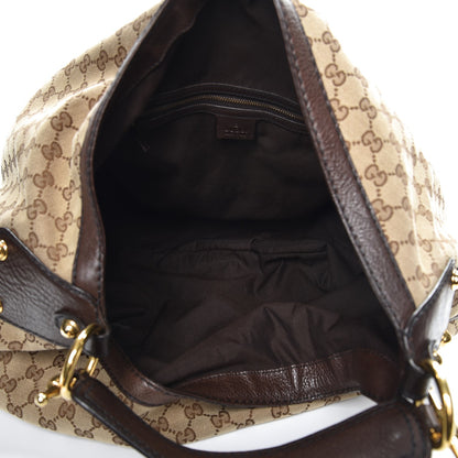 Gucci Monogram Large Jockey Hobo Dark Brown 5 of 9