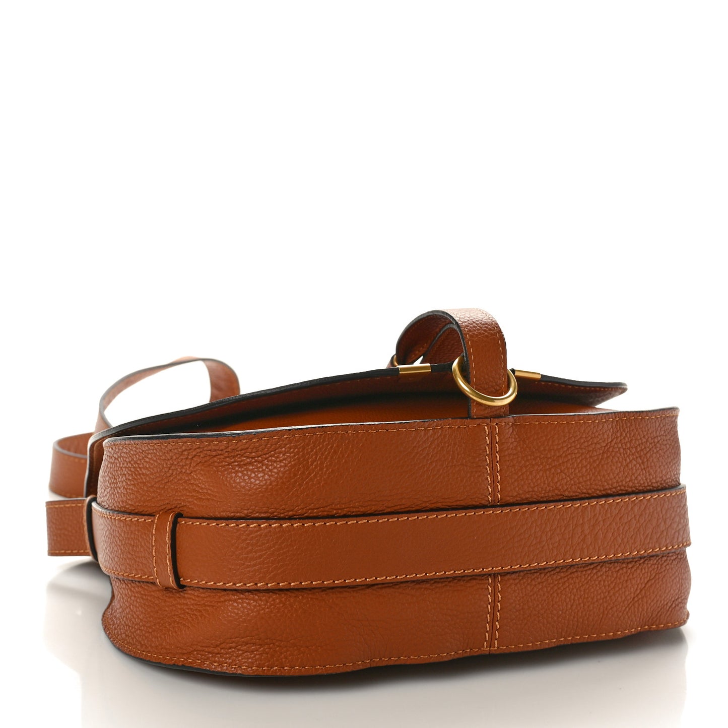 Calfskin Medium Marcie Round Crossbody Bag Tan