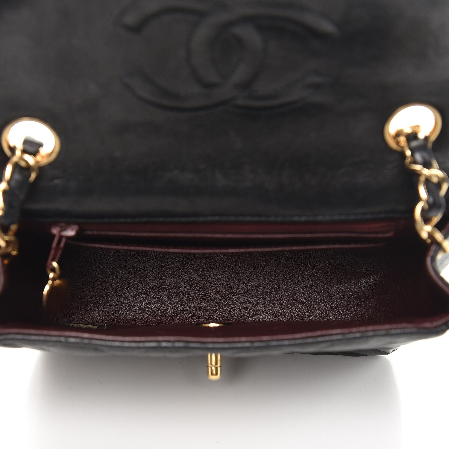 Chanel Lambskin Quilted Mini Square Flap Black 5 of 7