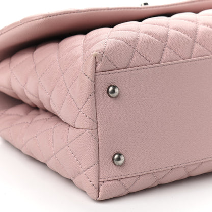 Chanel Caviar Quilted Medium Coco Handle Flap Light Pink 13 of 17