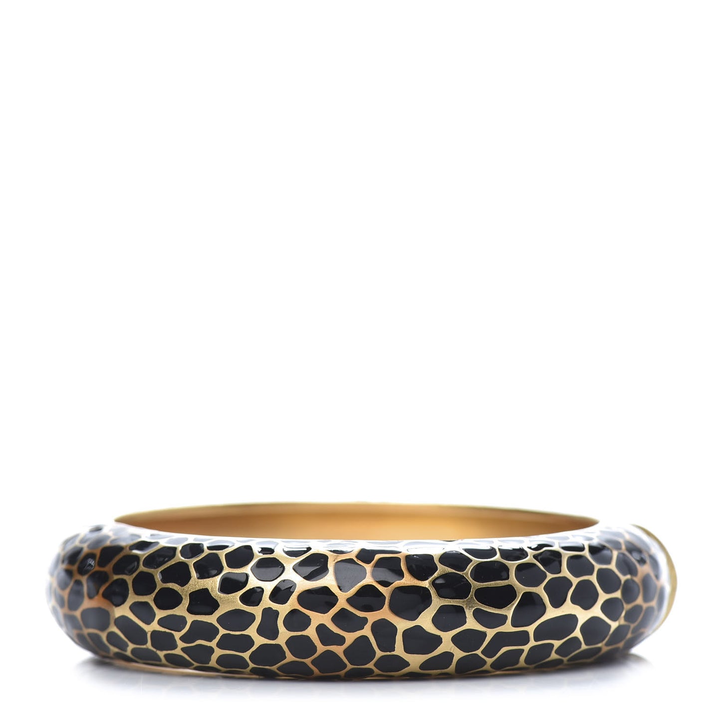 Brass Enamel Bracelet S Black Gold