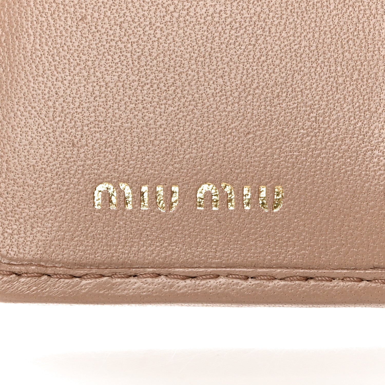 Miu Miu Nappa Matelasse Bi-Fold Compact Wallet Cammeo 6 of 13