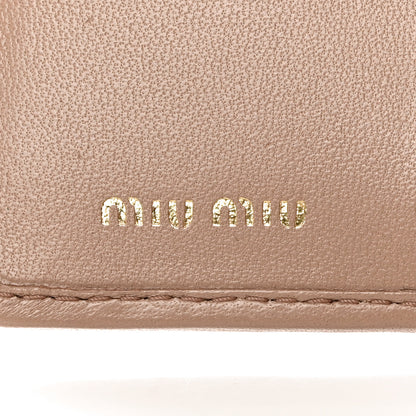 Miu Miu Nappa Matelasse Bi-Fold Compact Wallet Cammeo 6 of 13