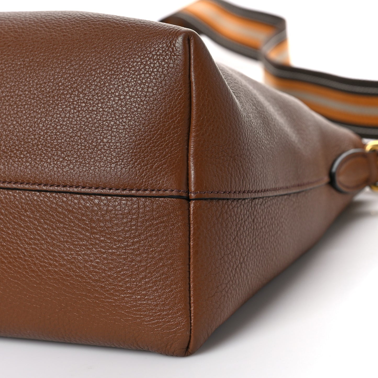 Vitello Daino Shopping Tote Brown