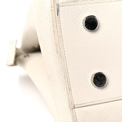 Saint Laurent Grained Calfskin Small Rive Gauche White 18 of 35