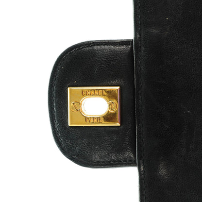 Chanel Lambskin Quilted Medium Double Flap Bijoux Chain Black 5 of 8