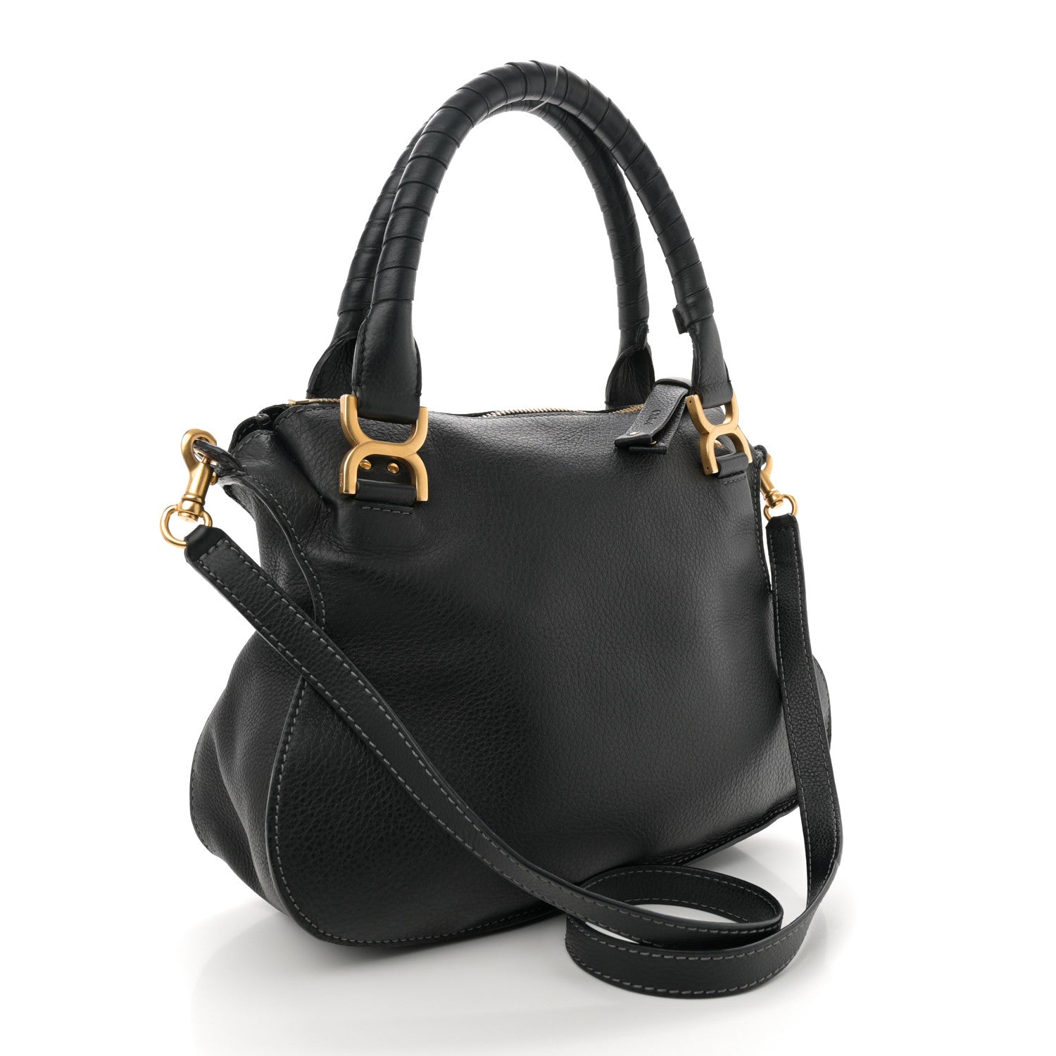 Chloe Calfskin Medium Marcie Satchel Black 3 of 11