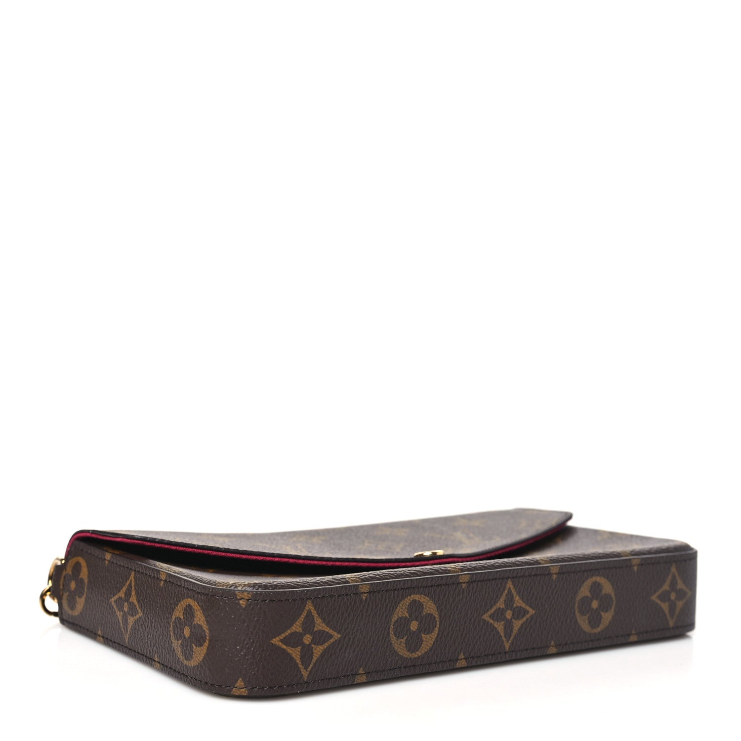 Louis Vuitton Monogram Pochette Felicie Chain Wallet Fuchsia 5 of 11