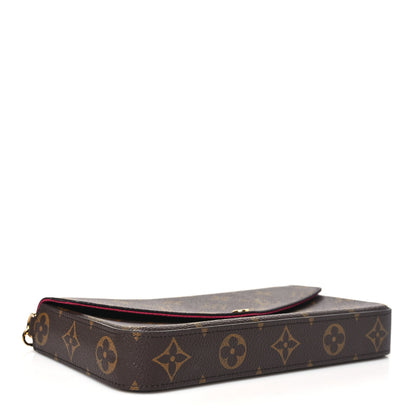 Louis Vuitton Monogram Pochette Felicie Chain Wallet Fuchsia 5 of 11