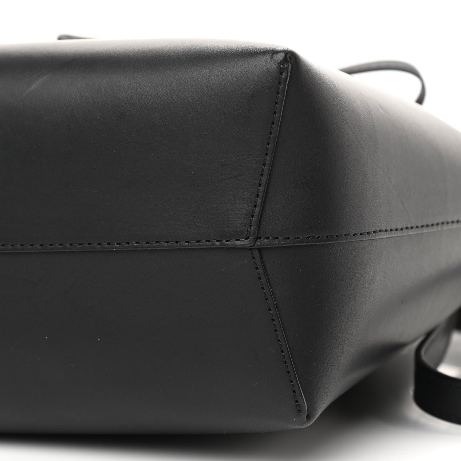 Mansur Gavriel Vegetable Tanned Calfskin Bucket Bag Black Flamma 10 of 11