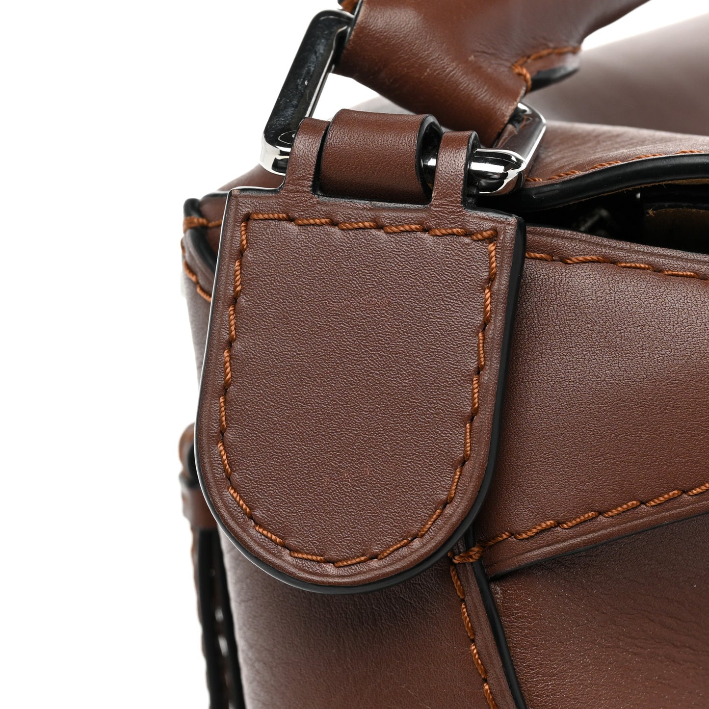 Calfskin Large Puzzle Bag Brown