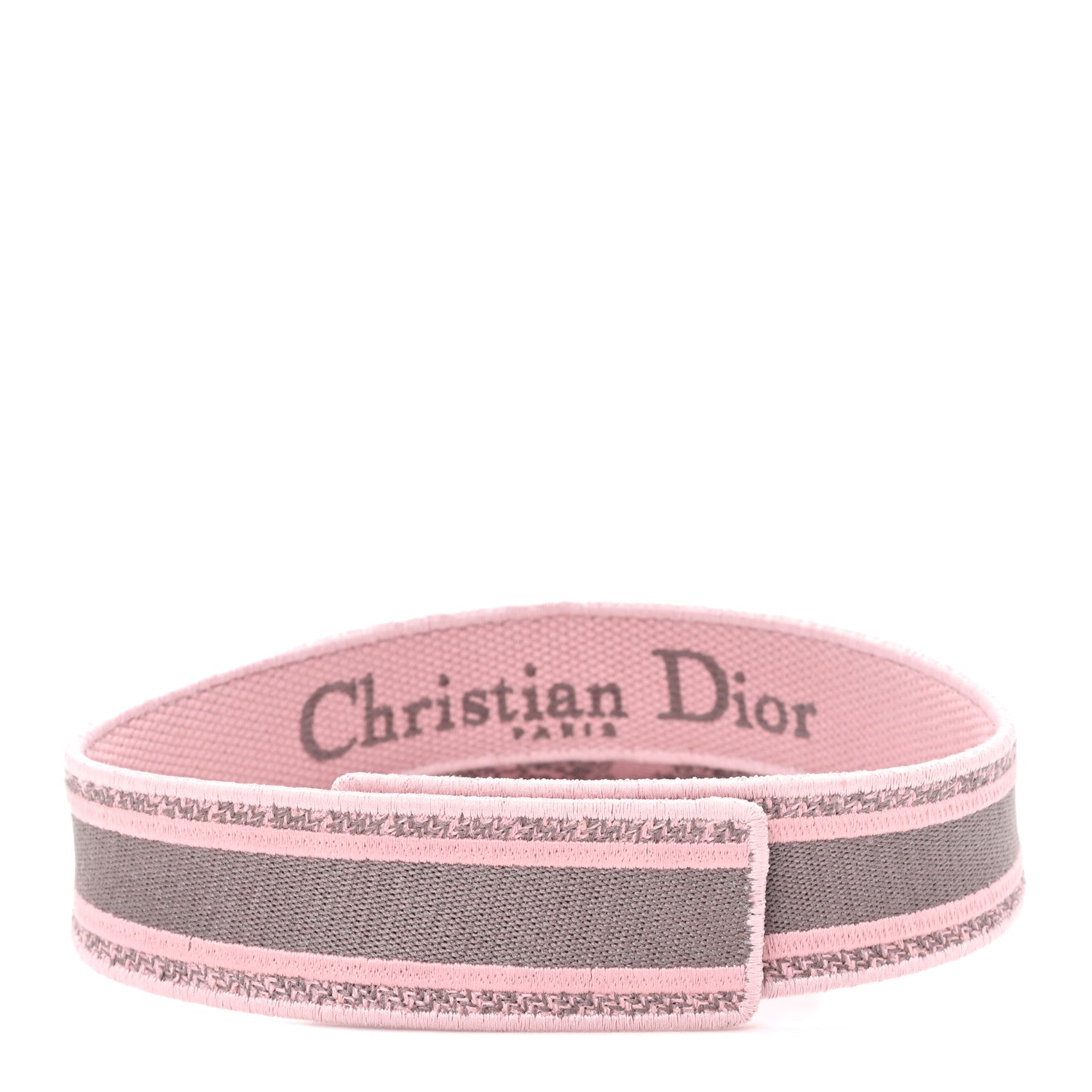 Christian Dior Toile De Jouy Reverse Visor Gray Pink 5 of 7