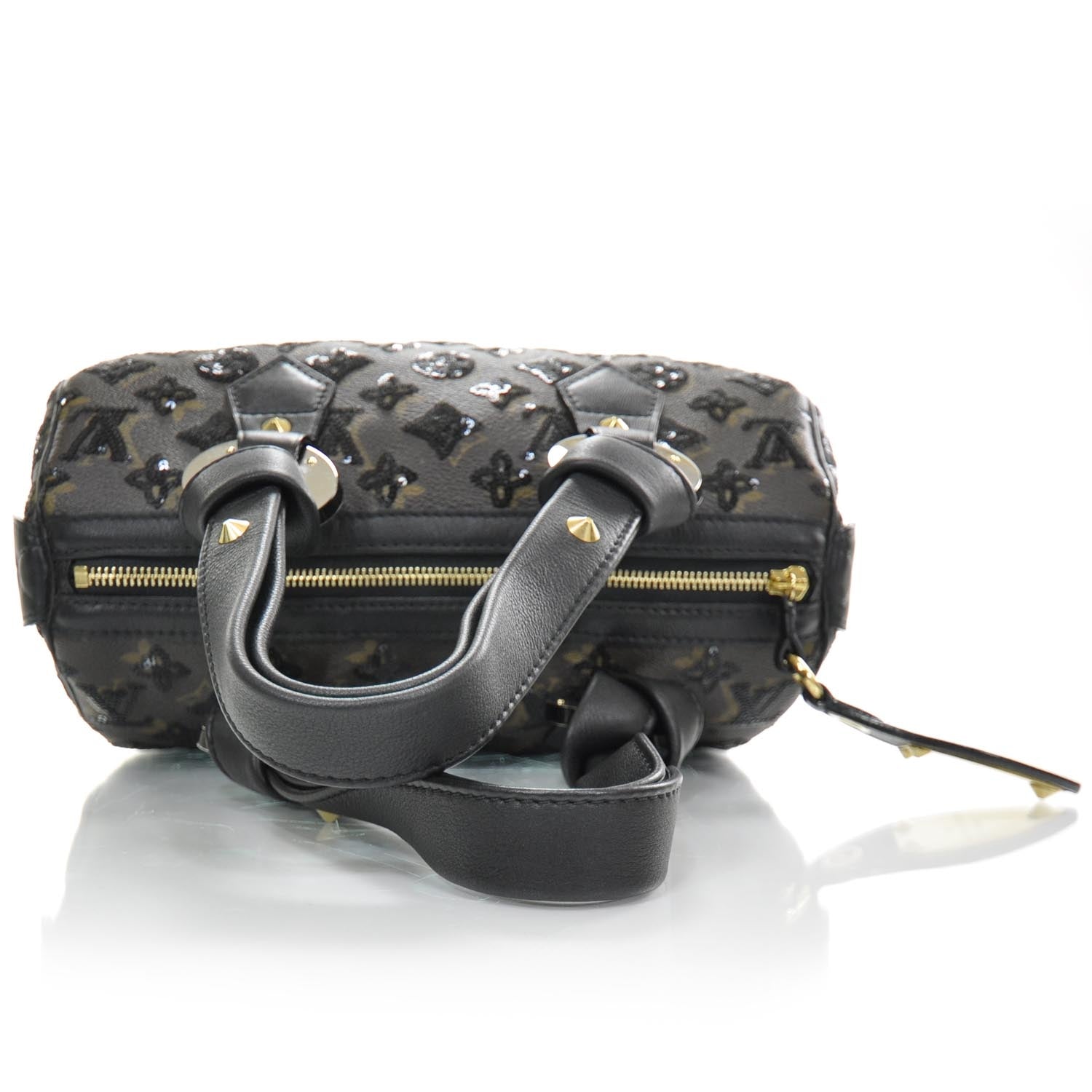Louis Vuitton Monogram Sequins Eclipse Speedy 28 Black 5 of 8
