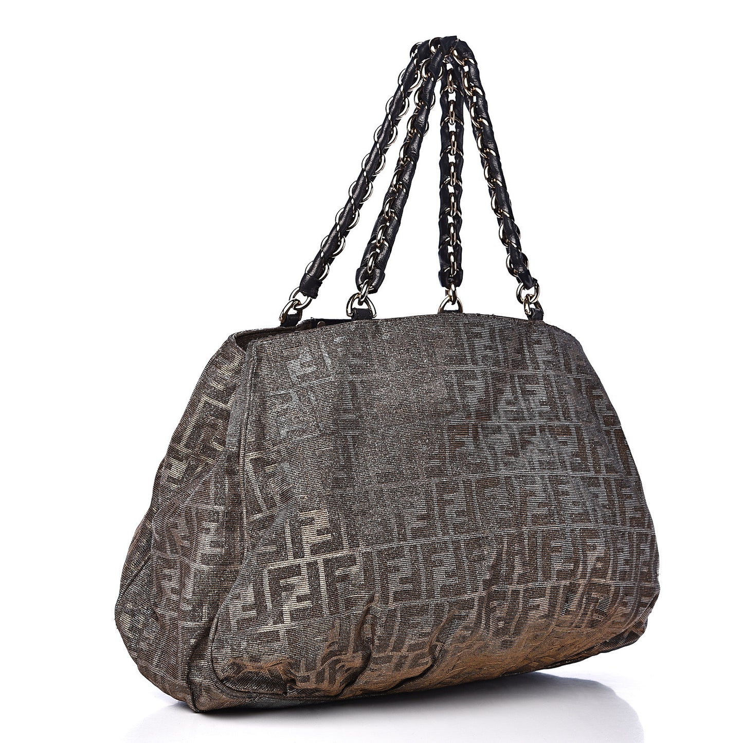Metallic Lurex Zucca Mia Tote Brown