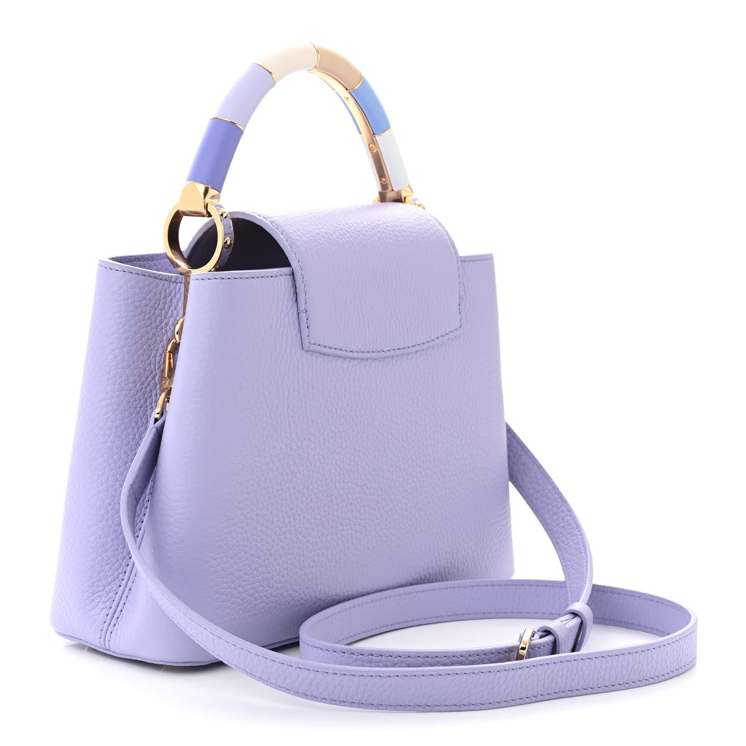 Louis Vuitton Taurillon Kintsugi Capucines BB Iris 3 of 10