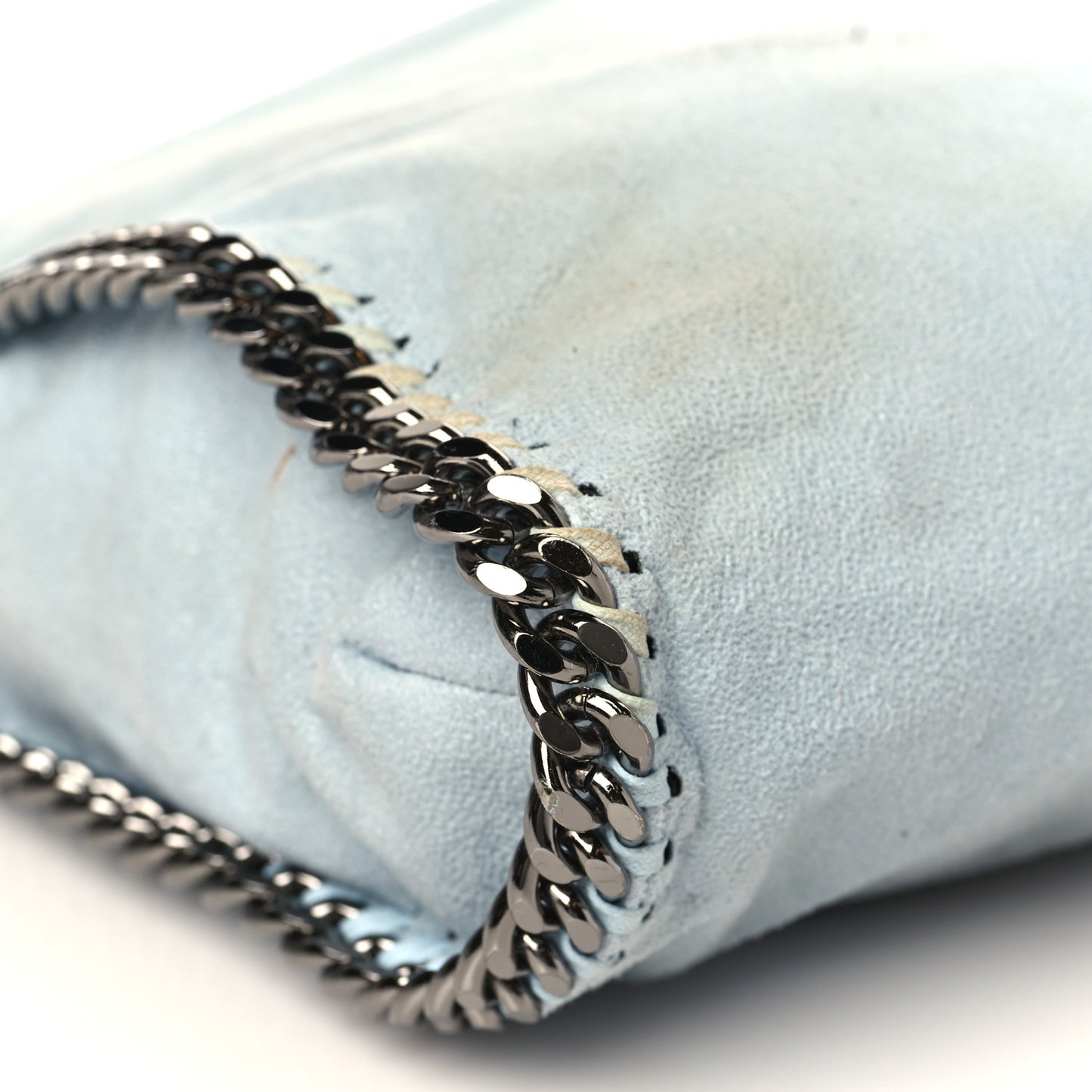 Shaggy Deer Falabella Fold Over Tote Light Blue