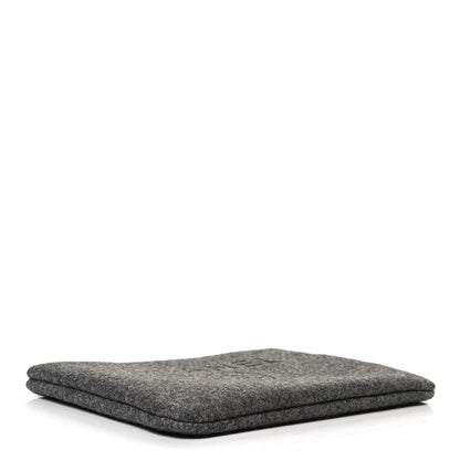 Chanel Wool Medium Deauville Cosmetic Pouch Grey 4 of 10