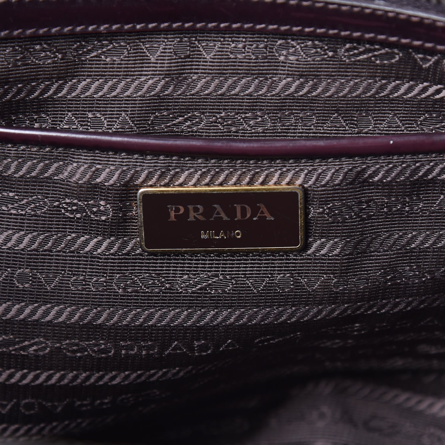 Prada Saffiano Vernice Medium Galleria Double Zip Tote Granato 7 of 15