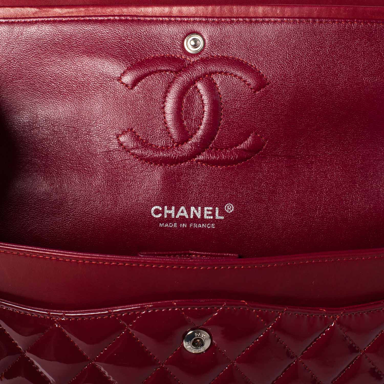 Chanel Patent Medium Double Flap Red 6 of 9