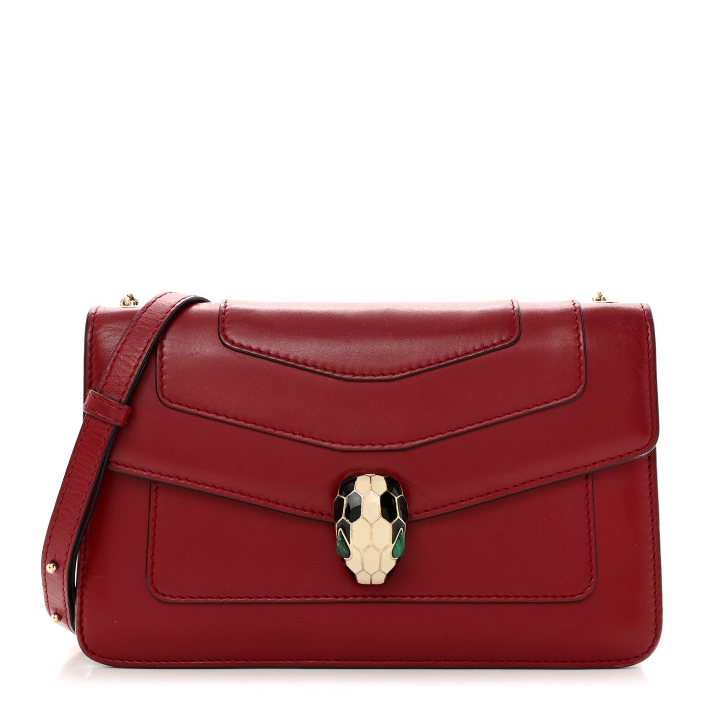 Calfskin Serpenti Forever Crossbody Bag Ruby Red