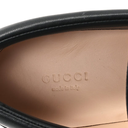 Gucci Magnum Calfskin Nappa Samoa Womens Horsebit Platform Chunky Lug Sole 40mm Loafers 41 Black 8 of 11