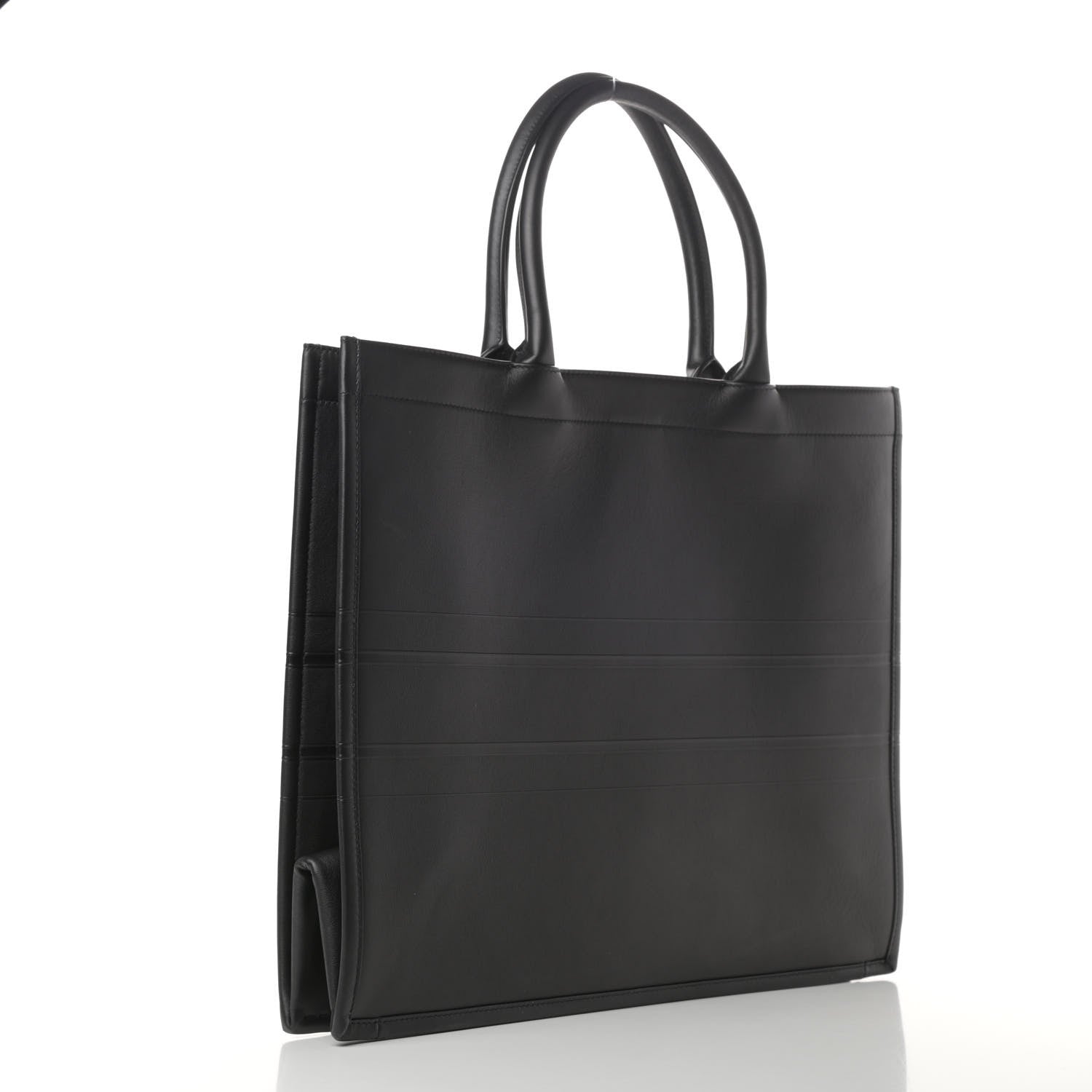 Christian Dior Calfskin Embossed Large Book Tote Black 2 of 8