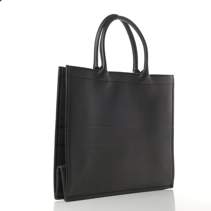 Christian Dior Calfskin Embossed Large Book Tote Black 2 of 8
