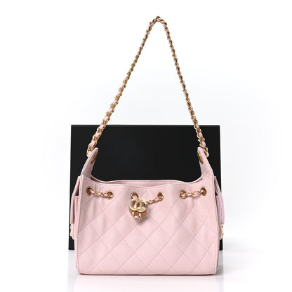 Chanel Caviar Quilted Mini Chanel 25 Handbag Light Pink 11 of 11