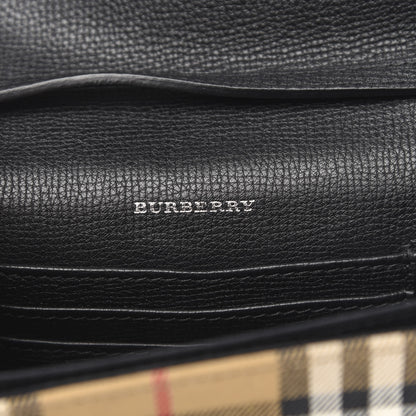 Burberry Grainy Calfskin Vintage Check Mini Macken Crossbody Bag Black 6 of 12