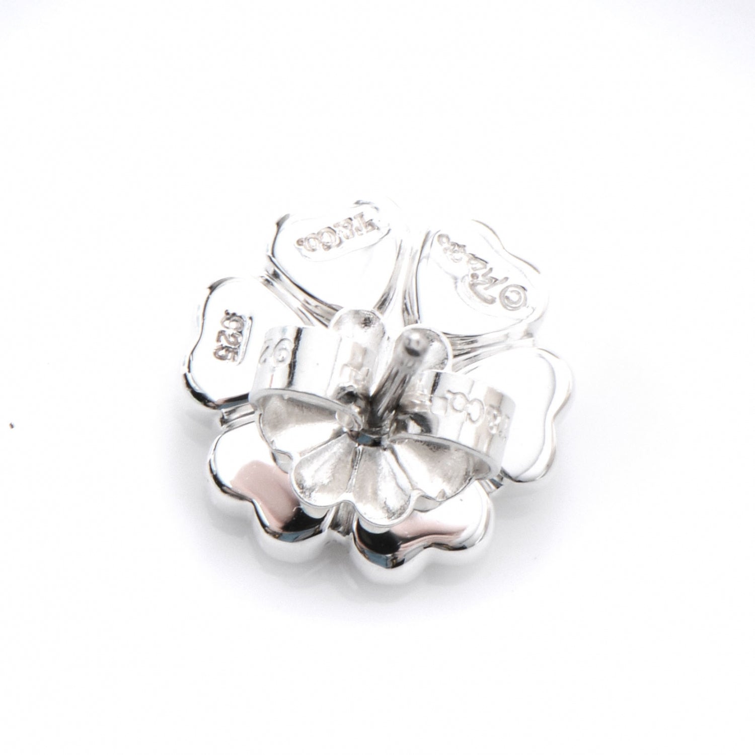Tiffany Sterling Silver Crown Of Hearts Earrings 2 of 4