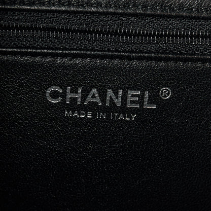 Chanel Metallic Caviar Quilted Medium CC Filigree Vanity Case Dark Silver 8 of 16