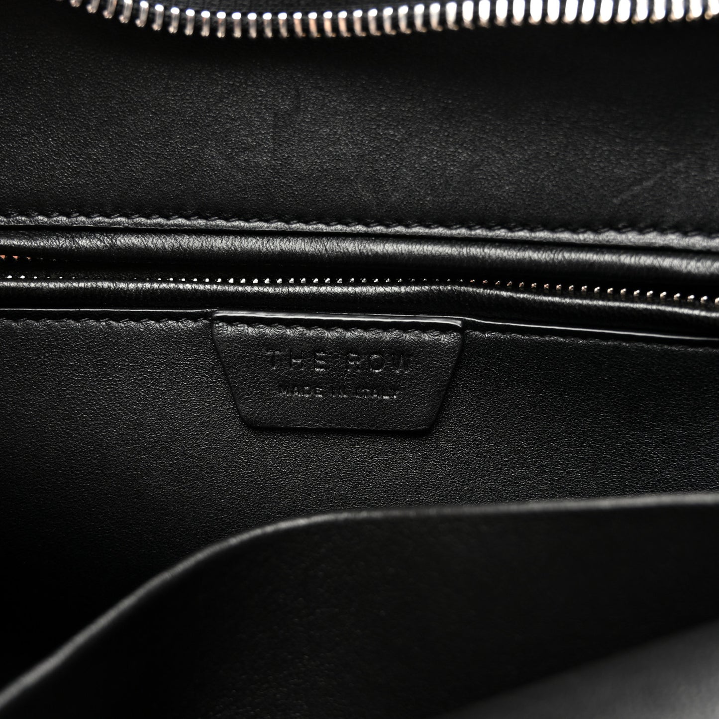 Polished Saddle Calfskin Agnes Bag Black