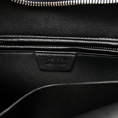 The Row Polished Saddle Calfskin Agnes Bag Black 15 of 17