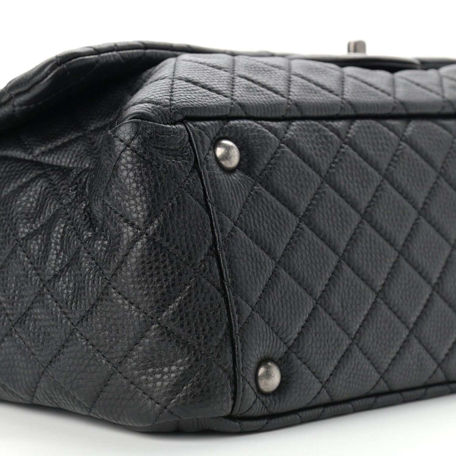 Chanel Calfskin Quilted XXL Travel Flap Bag Black 9 of 10