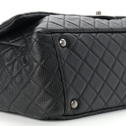 Chanel Calfskin Quilted XXL Travel Flap Bag Black 9 of 10