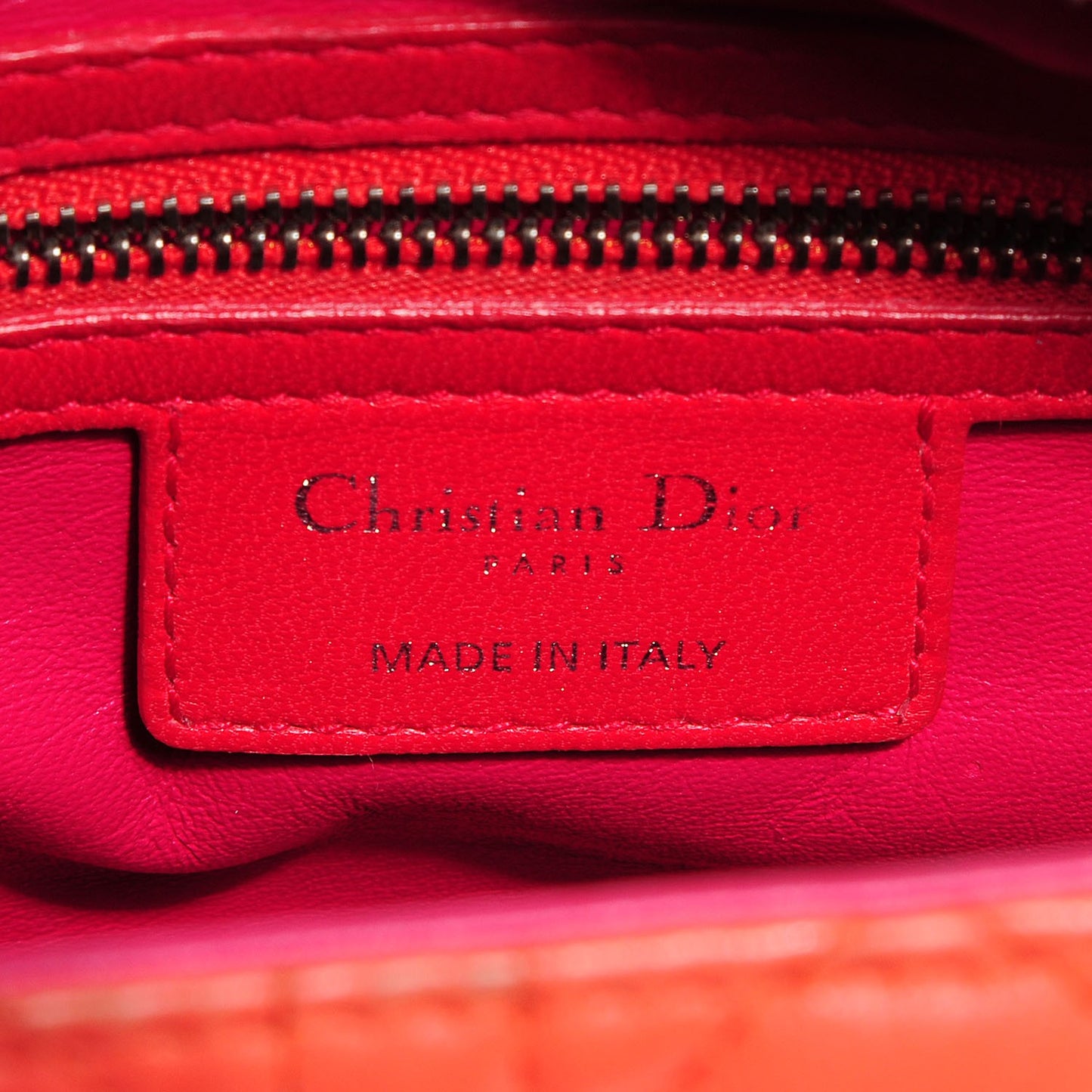 Lambskin Cannage Medium Tri-Color Lady Dior