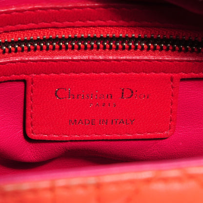 Christian Dior Lambskin Cannage Medium Tri-Color Lady Dior 6 of 8