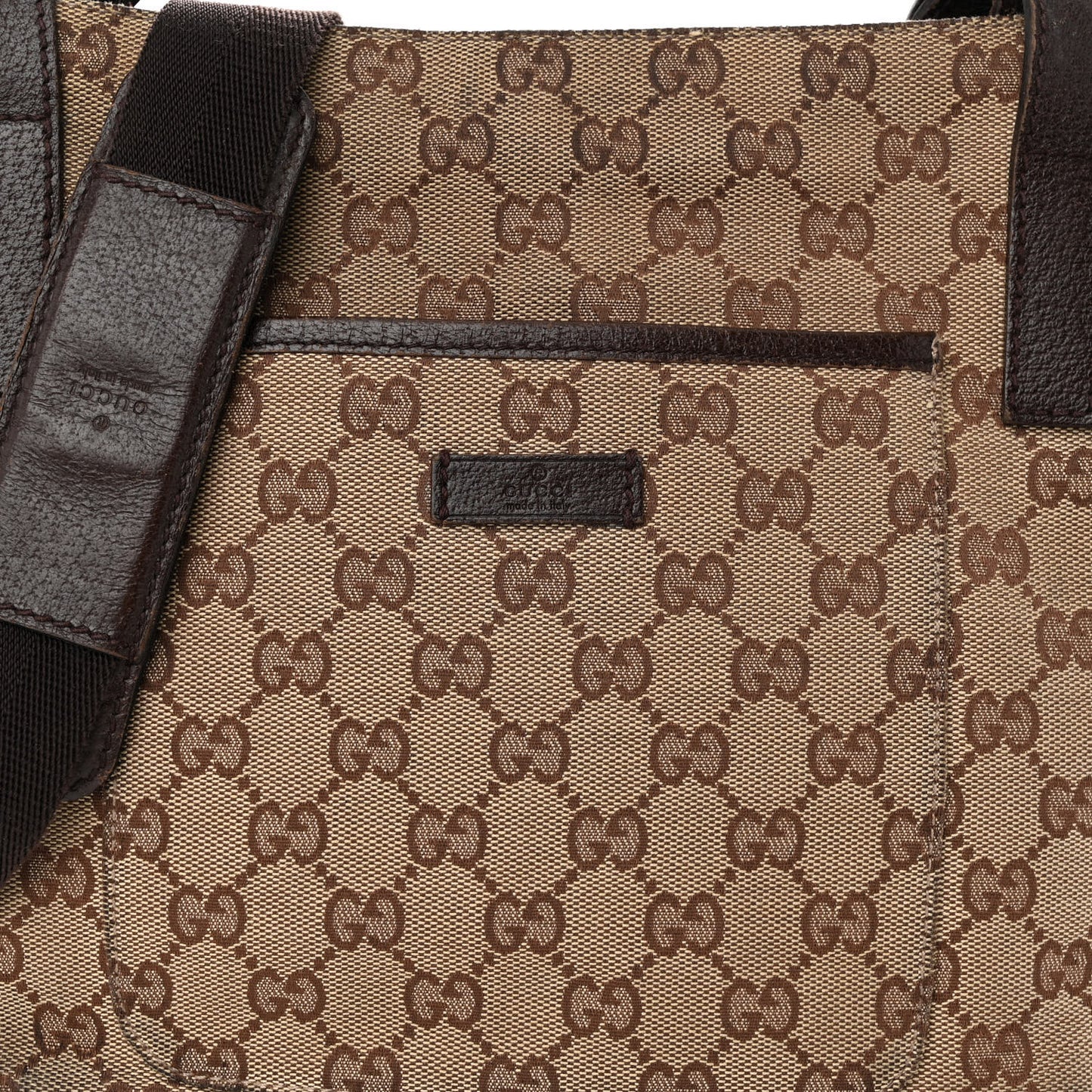 Monogram Flat Messenger Bag Dark Brown