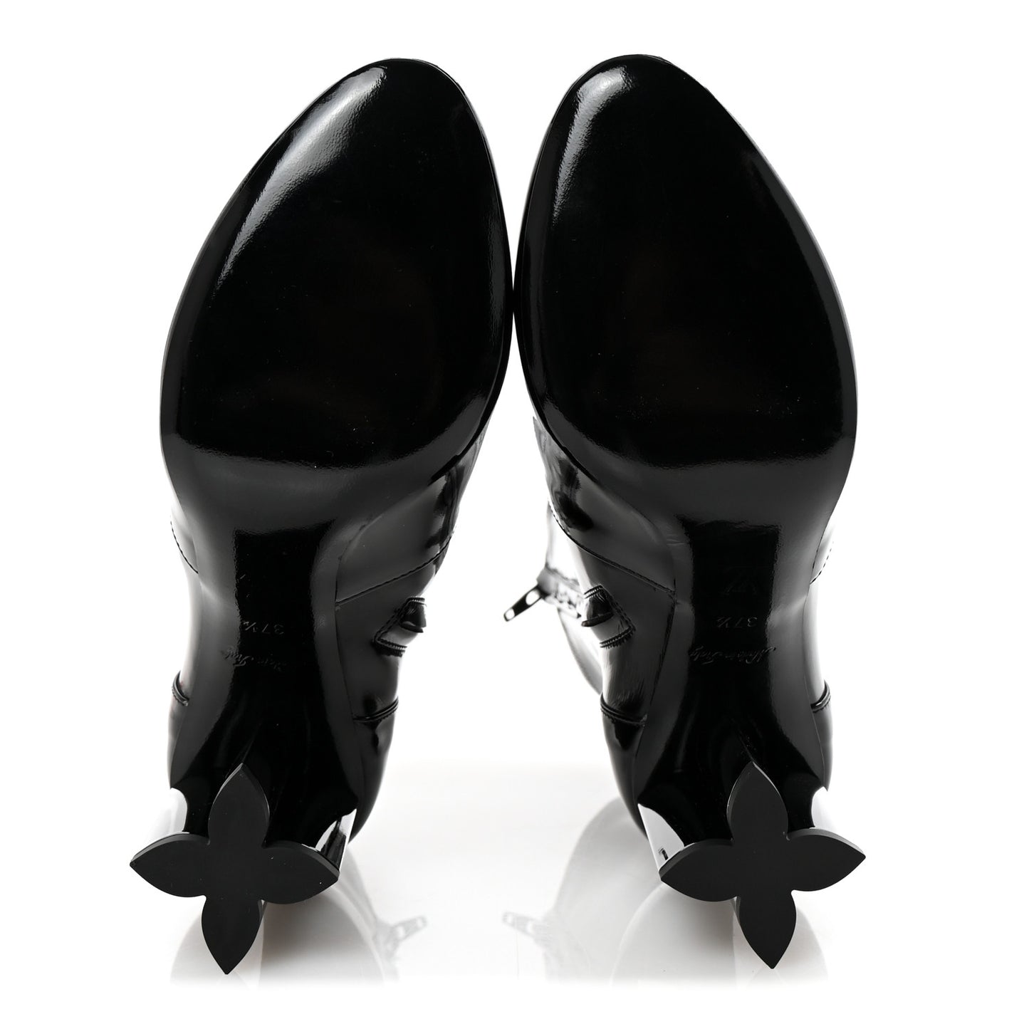 Patent Silhouette Ankle Boots 37.5 Black