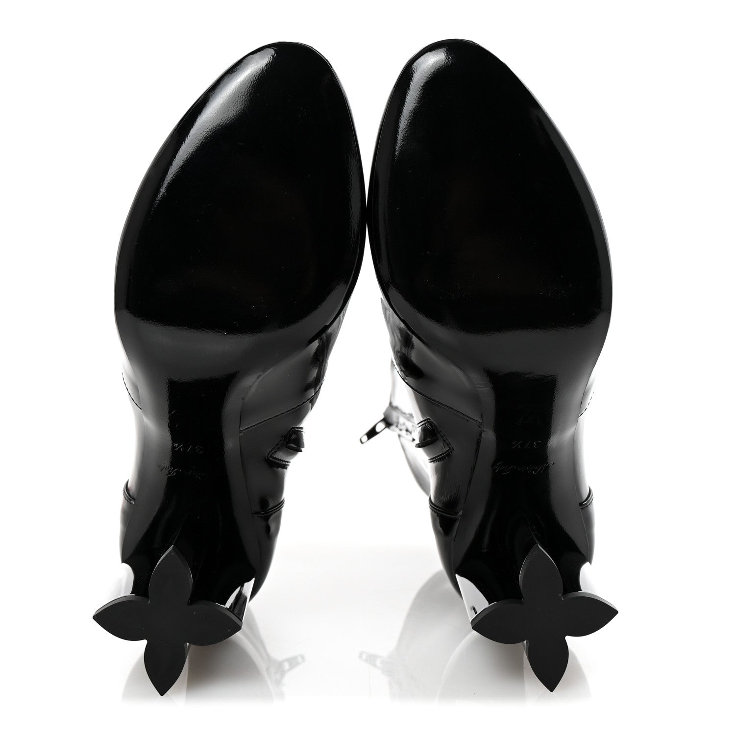 Louis Vuitton Patent Silhouette Ankle Boots 37.5 Black 6 of 8