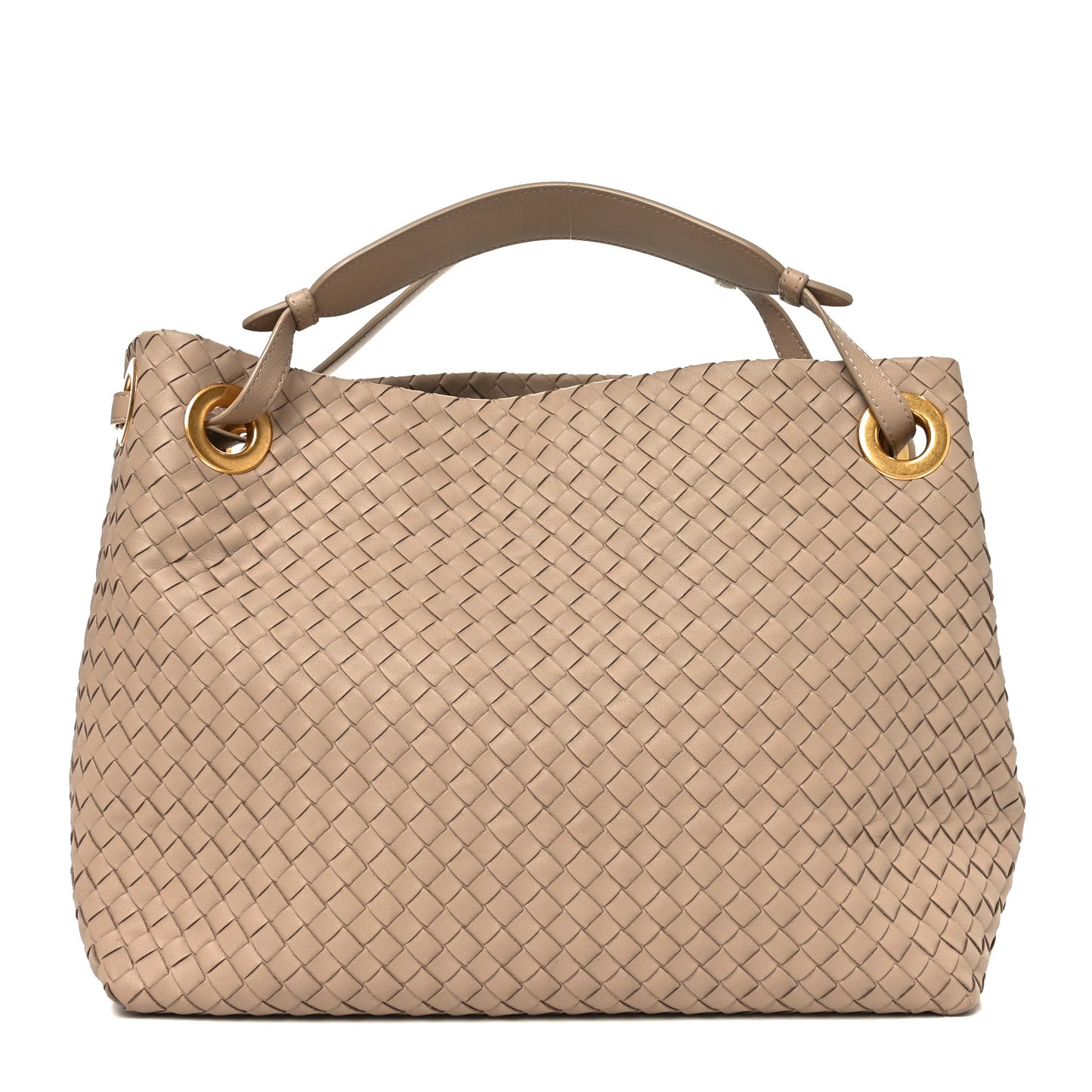 Nappa Intrecciato Medium Garda Bag Beige
