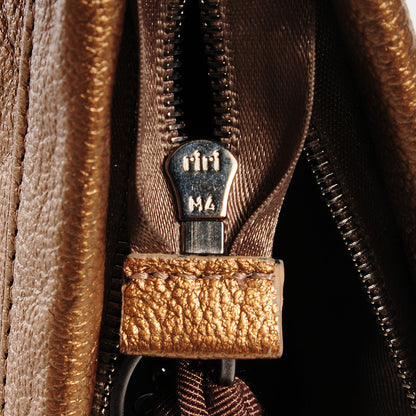 Lanvin Metallic Sheepskin Quilted Pouch Bronze 9 of 9