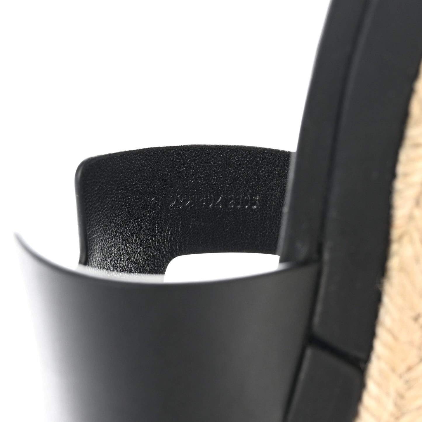 Goatskin Elda Espadrille Wedge Sandals 38 Black
