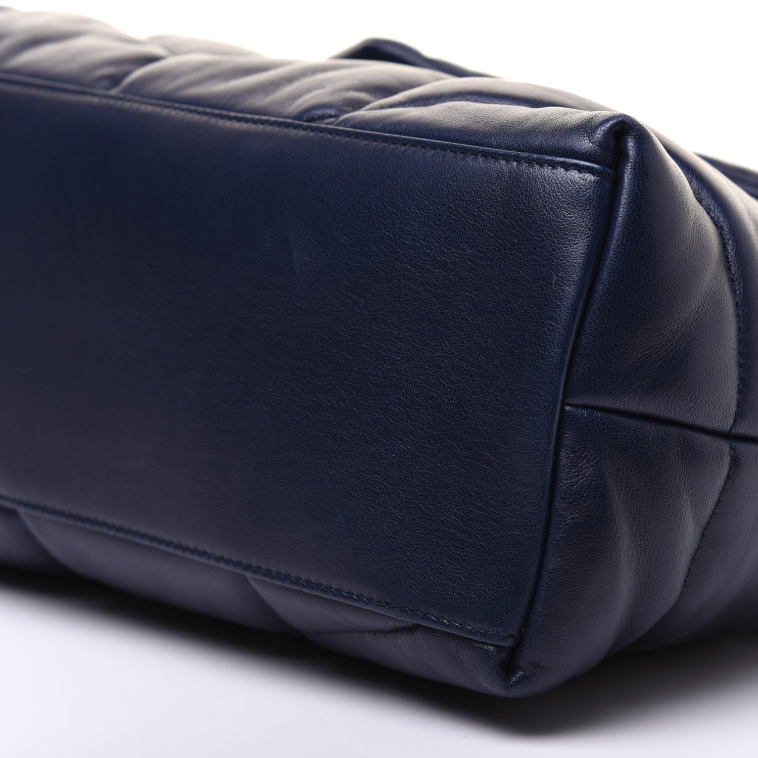 Saint Laurent Lambskin Quilted Small Loulou Puffer Monogram Chain Satchel Navy 7 of 24