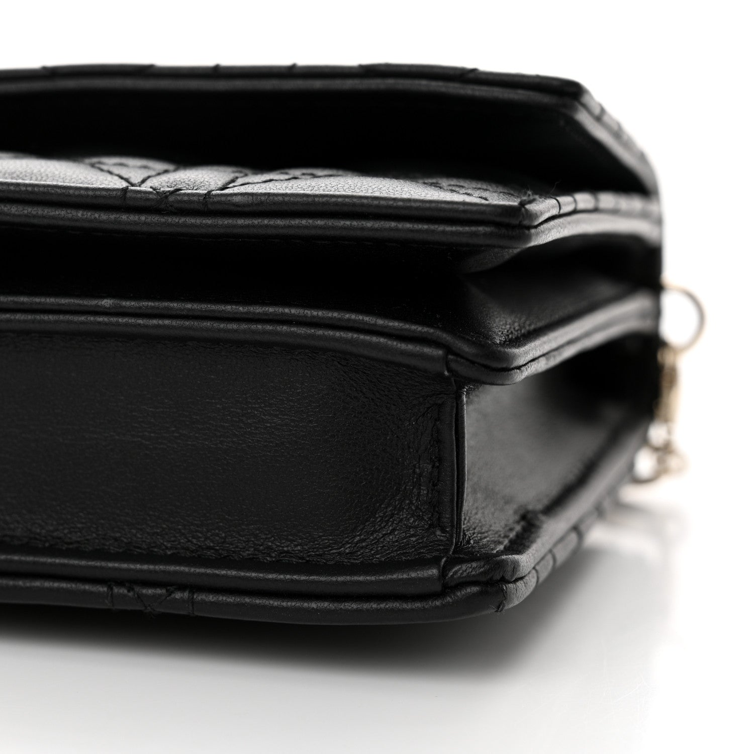 Christian Dior Lambskin Lady Dior Top Handle Clutch Black 10 of 11