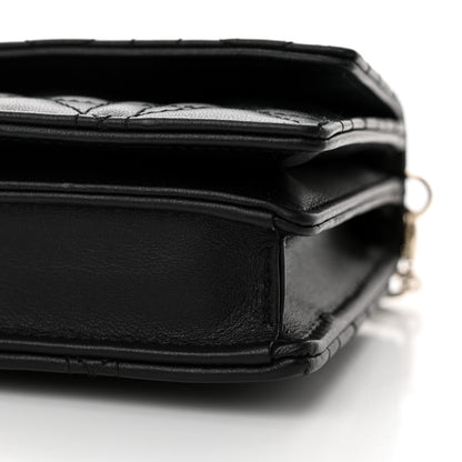 Christian Dior Lambskin Lady Dior Top Handle Clutch Black 10 of 11